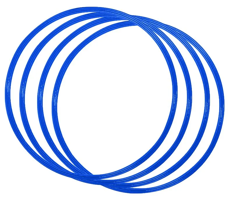 Active Play Flat Hoop - Blue - 40cm (Set of 4)