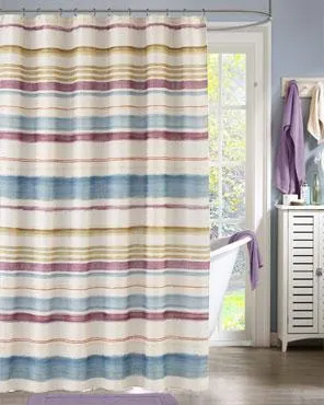 Caymen Stripe Fabric Shower Curtain