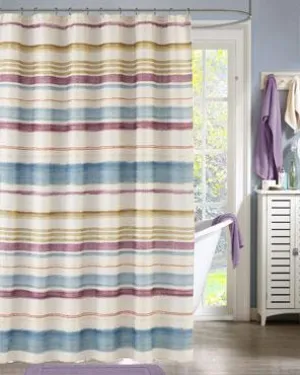 Caymen Stripe Fabric Shower Curtain