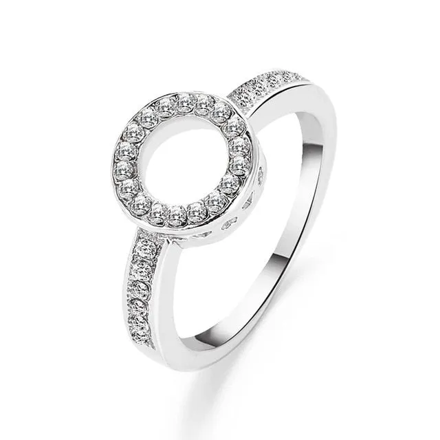 Crystal  Engagement Claws Design Hot Sale Rings