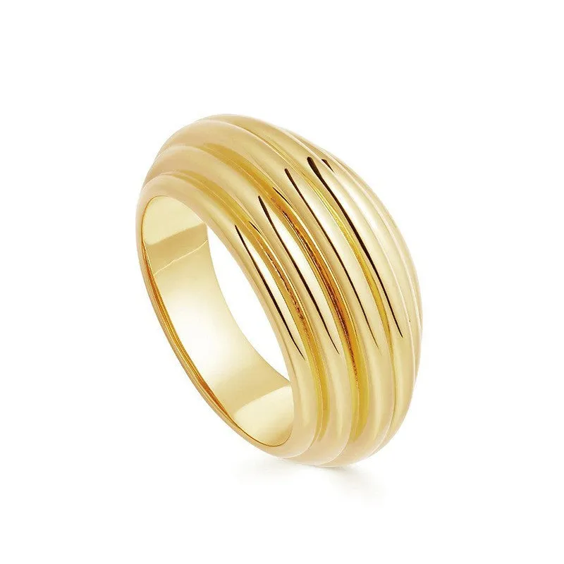 Fashion Plaid Wide Ring