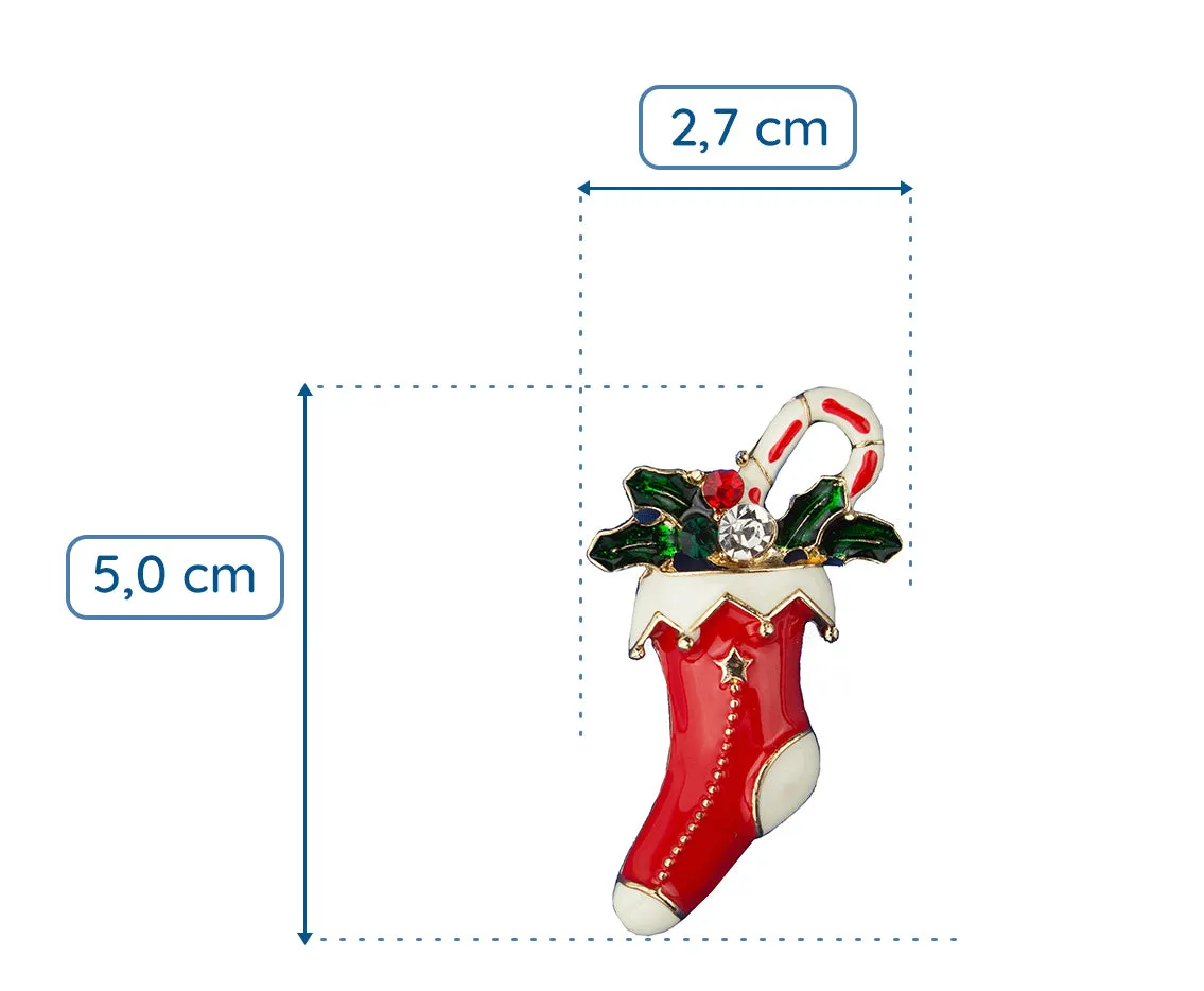 Gift Sock Christmast Brooch