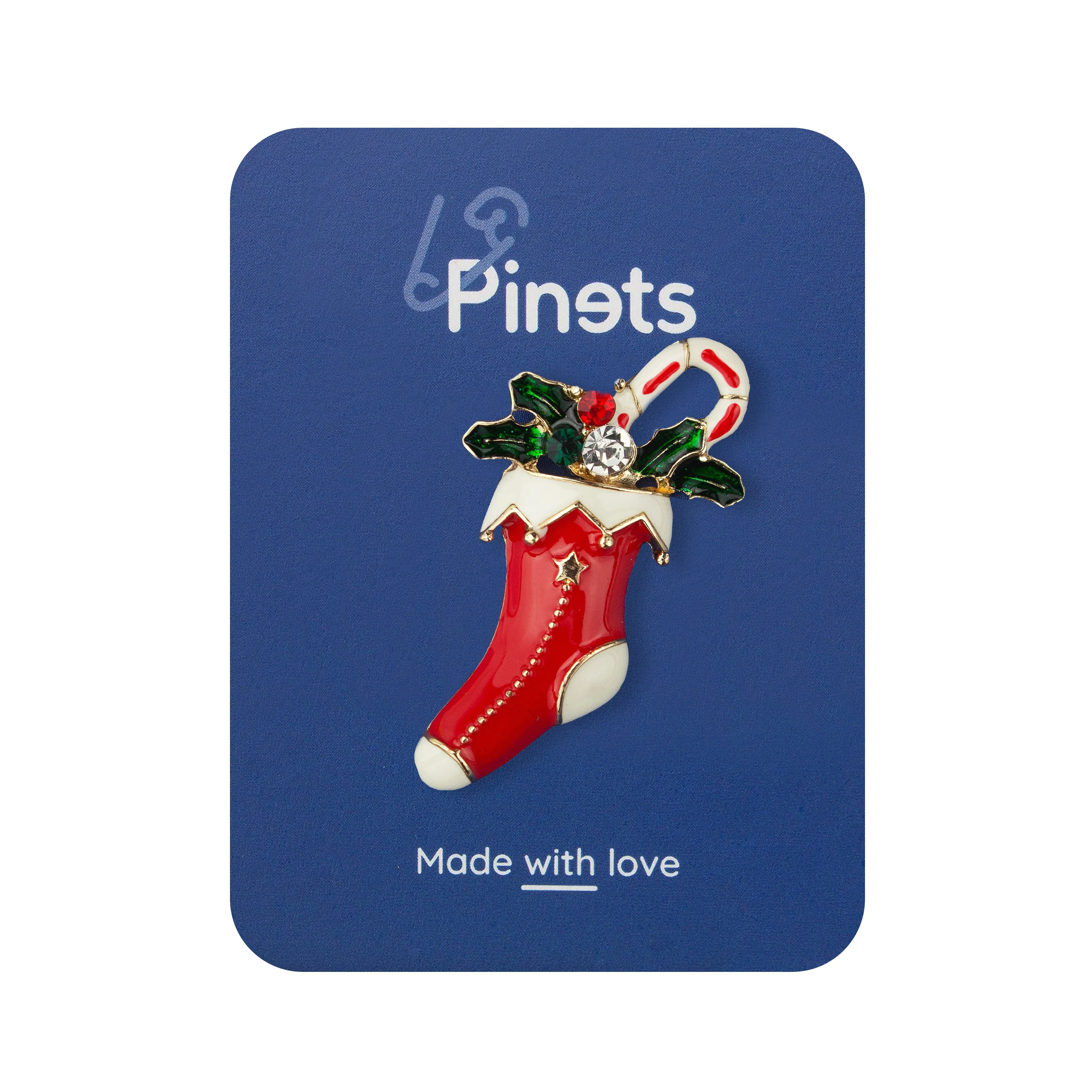 Gift Sock Christmast Brooch