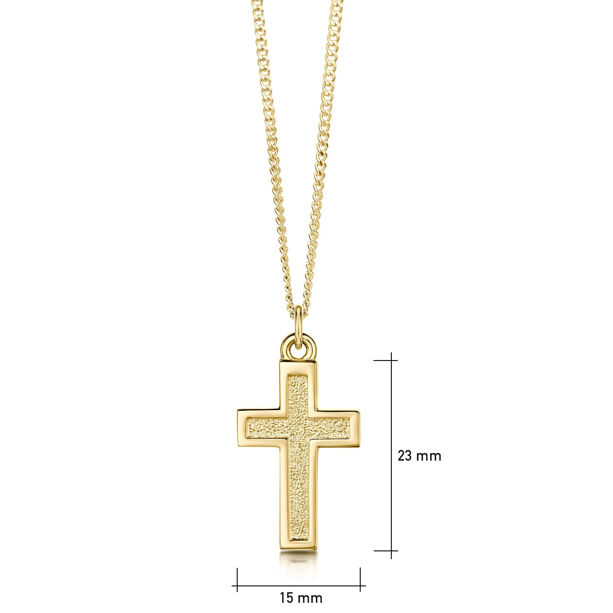 Halo Cross in 9ct Yellow Gold