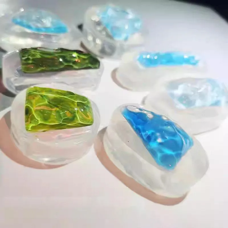 Handmade Geometric Water Ripple Jewelry Pendant Resin Mold