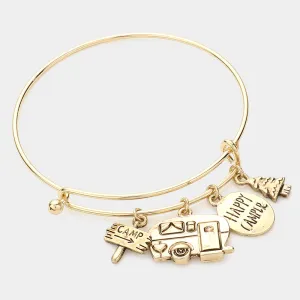 iLLASPARKZ Happy Camper Message Metal Car Tree Charm Bracelet