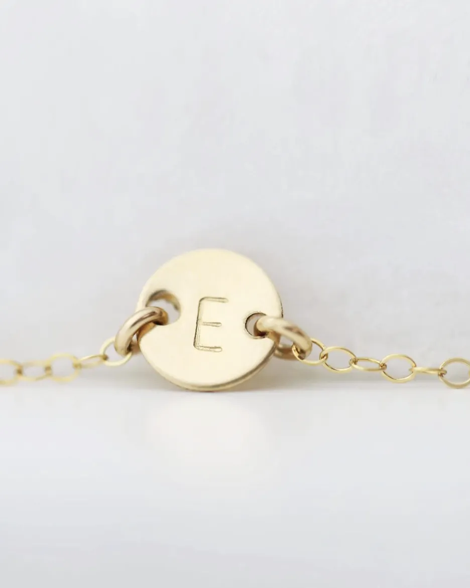 Initial coin choker necklace