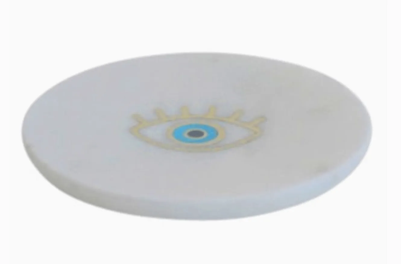Inlaid Marble Tray - Eye