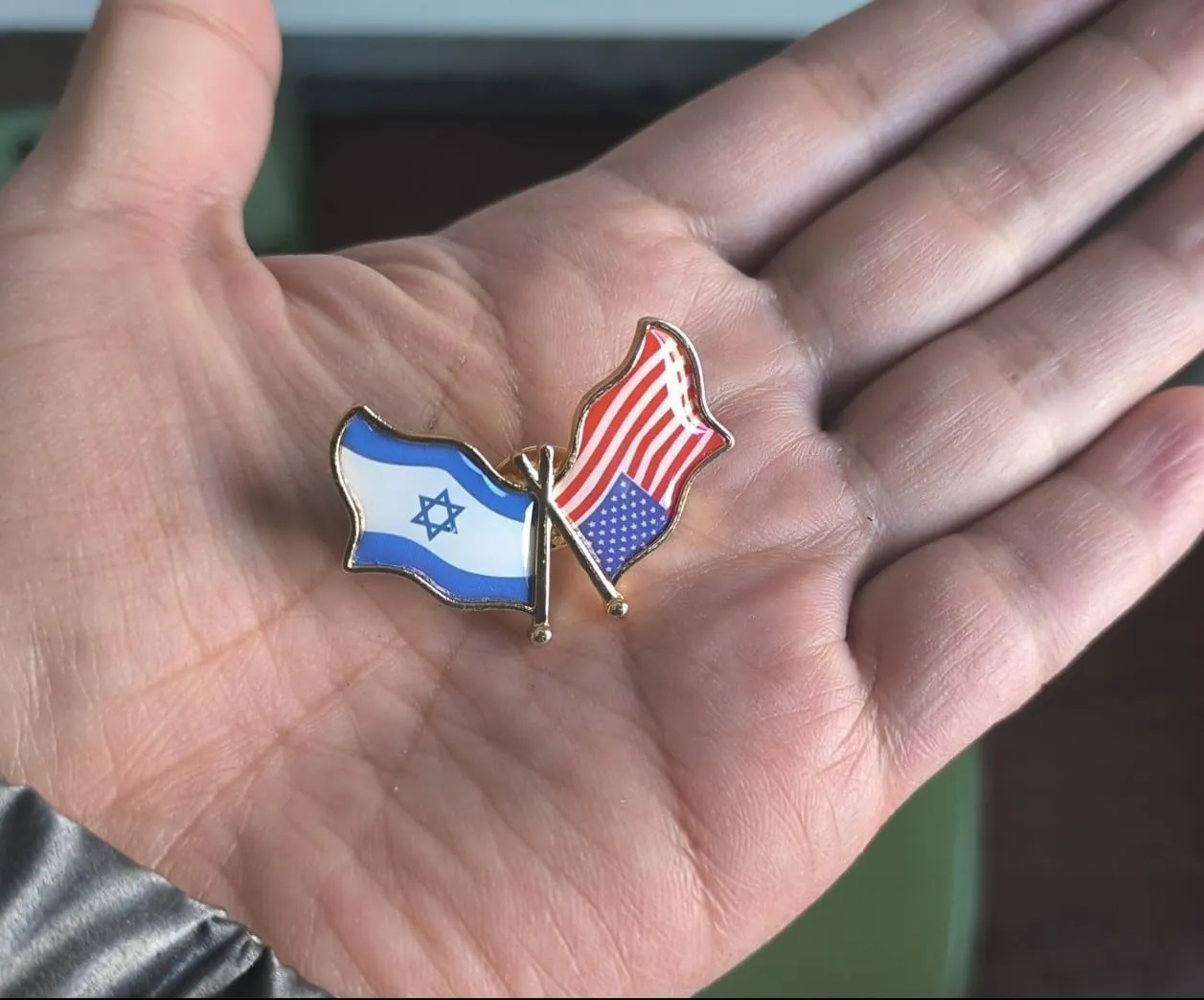 Israeli Flag Brooches & Pins - Star of David, USA & Israel Flag Lapel Pin Badges