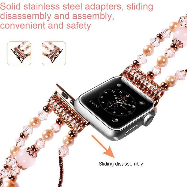 Jewelry Chain Watch Strap, iWatch Smart Watch Replacement Watch Strap, Watch Jewelry Crystal Watch Strap