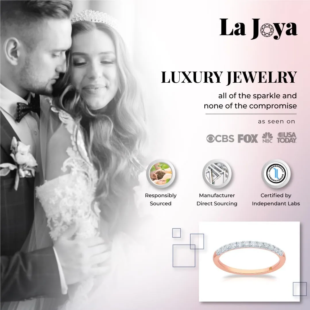 Lab Grown Diamond Wedding & Anniversary Bands for Women | 10K Yellow, White & Rose Gold Certified Diamond Rings, 1/10-1/2 Carat