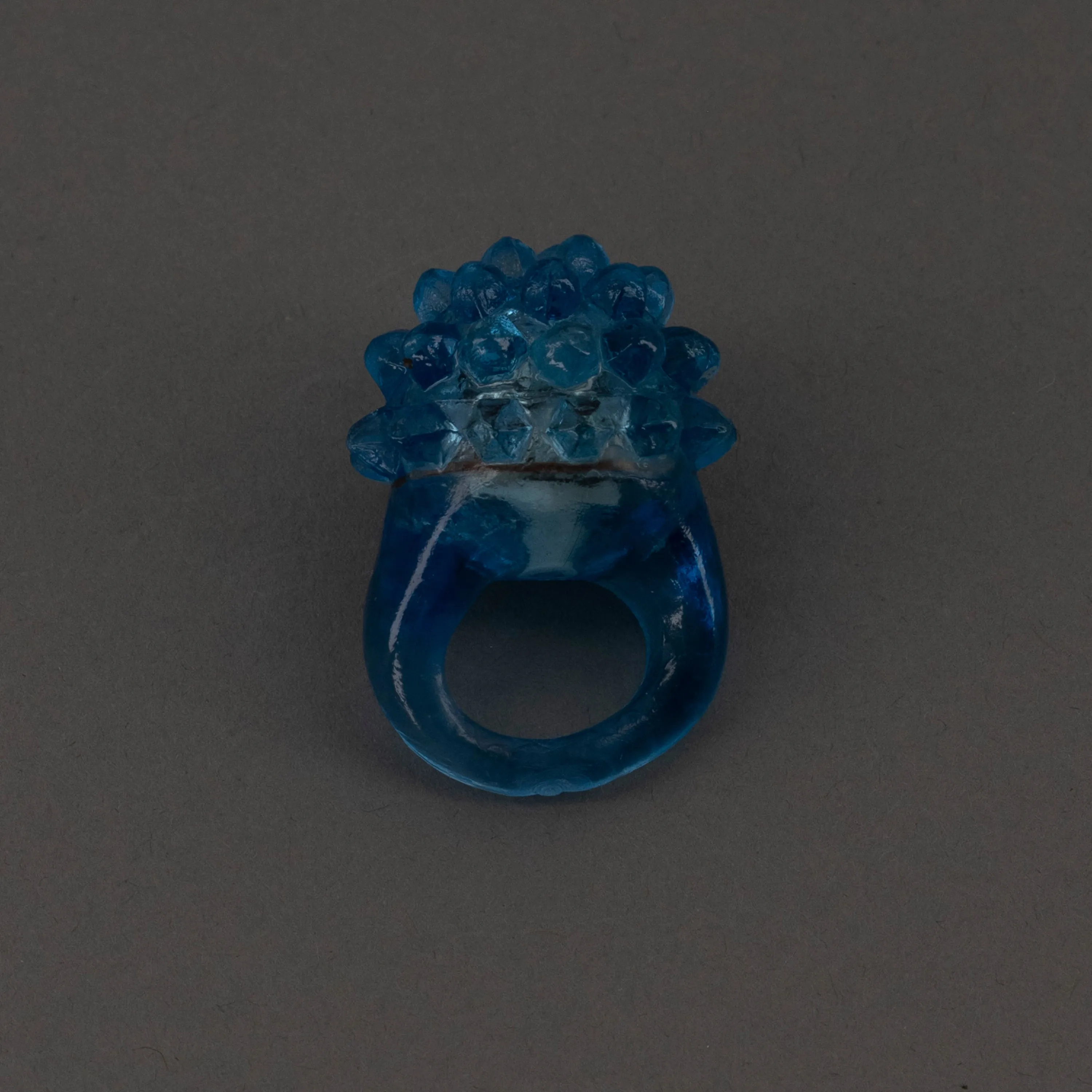 LED Light Up Jelly Bumpy Flashing Blue Rings - Pack of 48