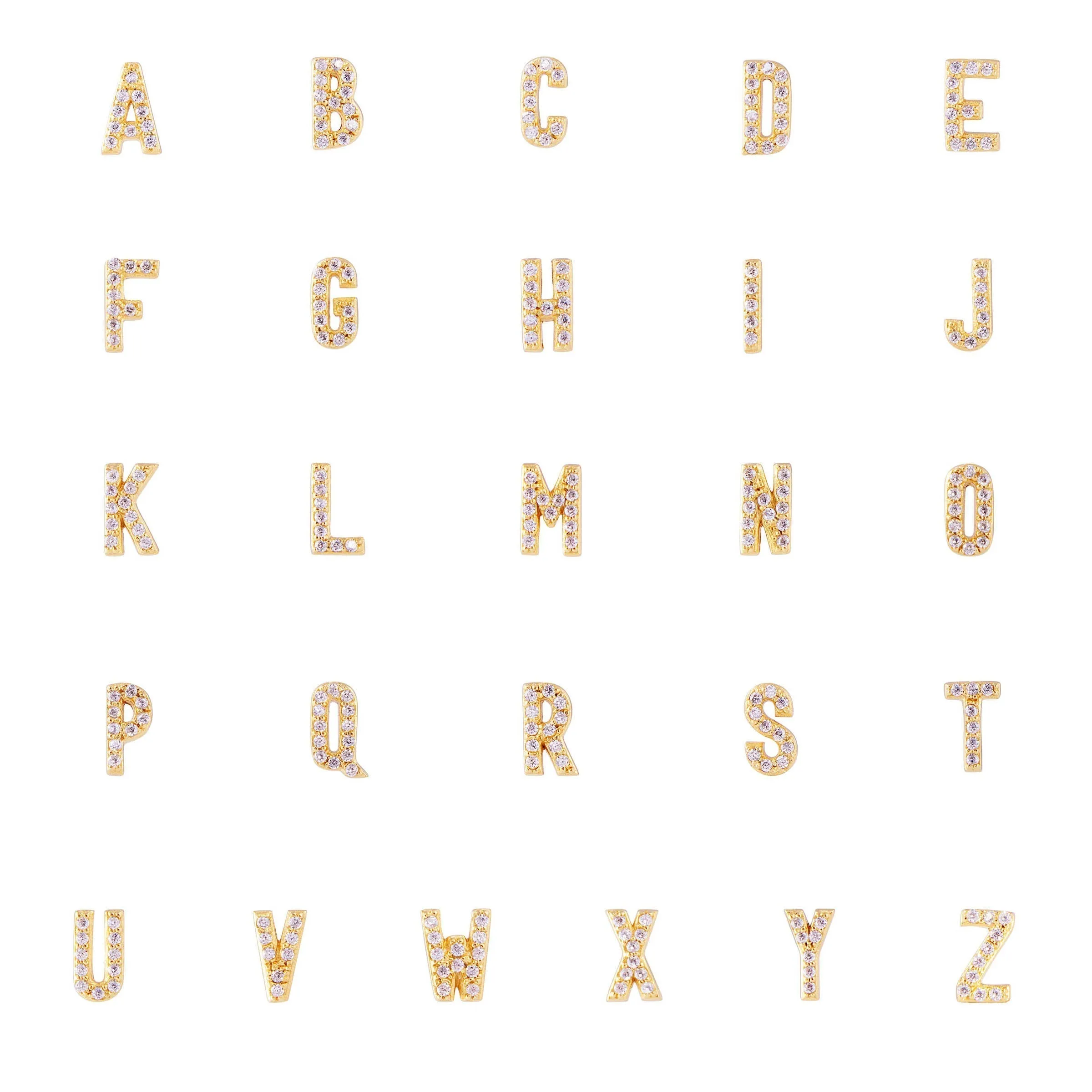 LETTER PAVE STUD - P