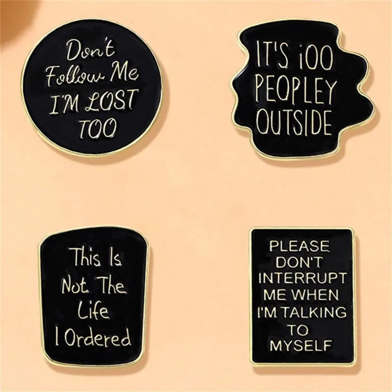 Preppy Style Simple Style Letter Alloy Unisex Brooches