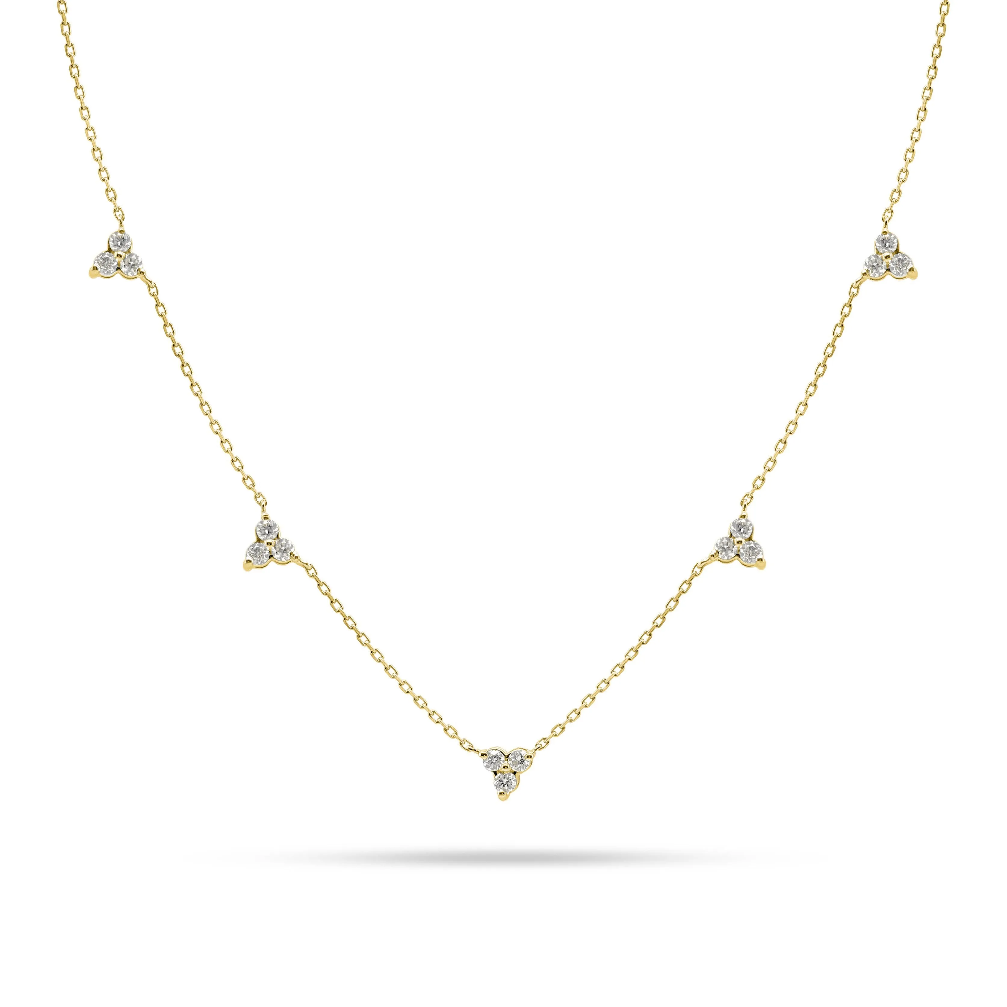 Round Diamond Trio Choker