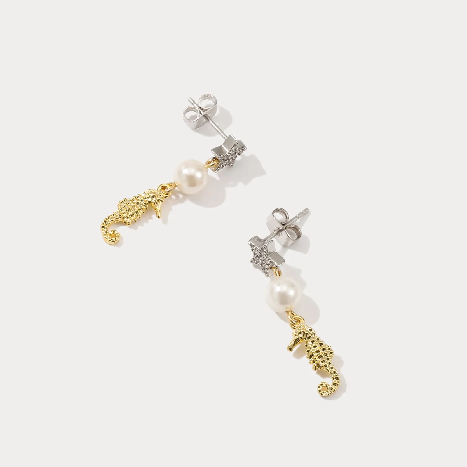 Seahorse Star Earrings
