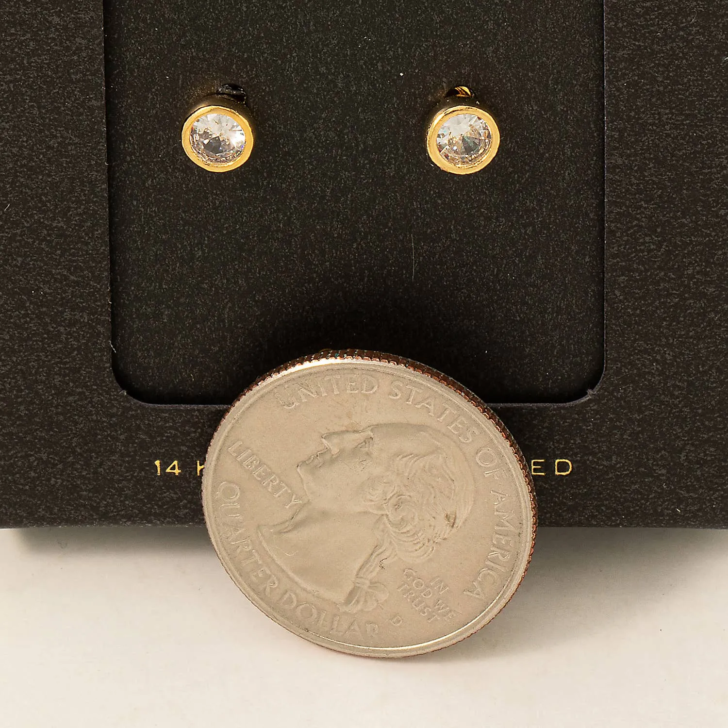 Secret Box Cubic Zirconia Stud Earrings
