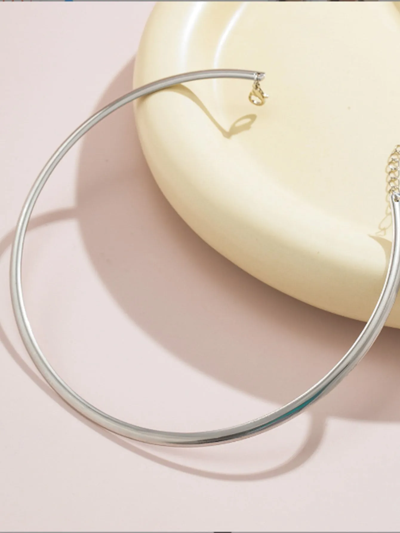 Simple Brass Metal Collar Women's Necklace Jewelry Collar Statement Necklace