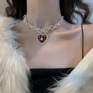 Sweet as Cherries Heart Choker Kawaii Academia Y2K Cottagecore Coquette Fairycore Dollette Princesscore