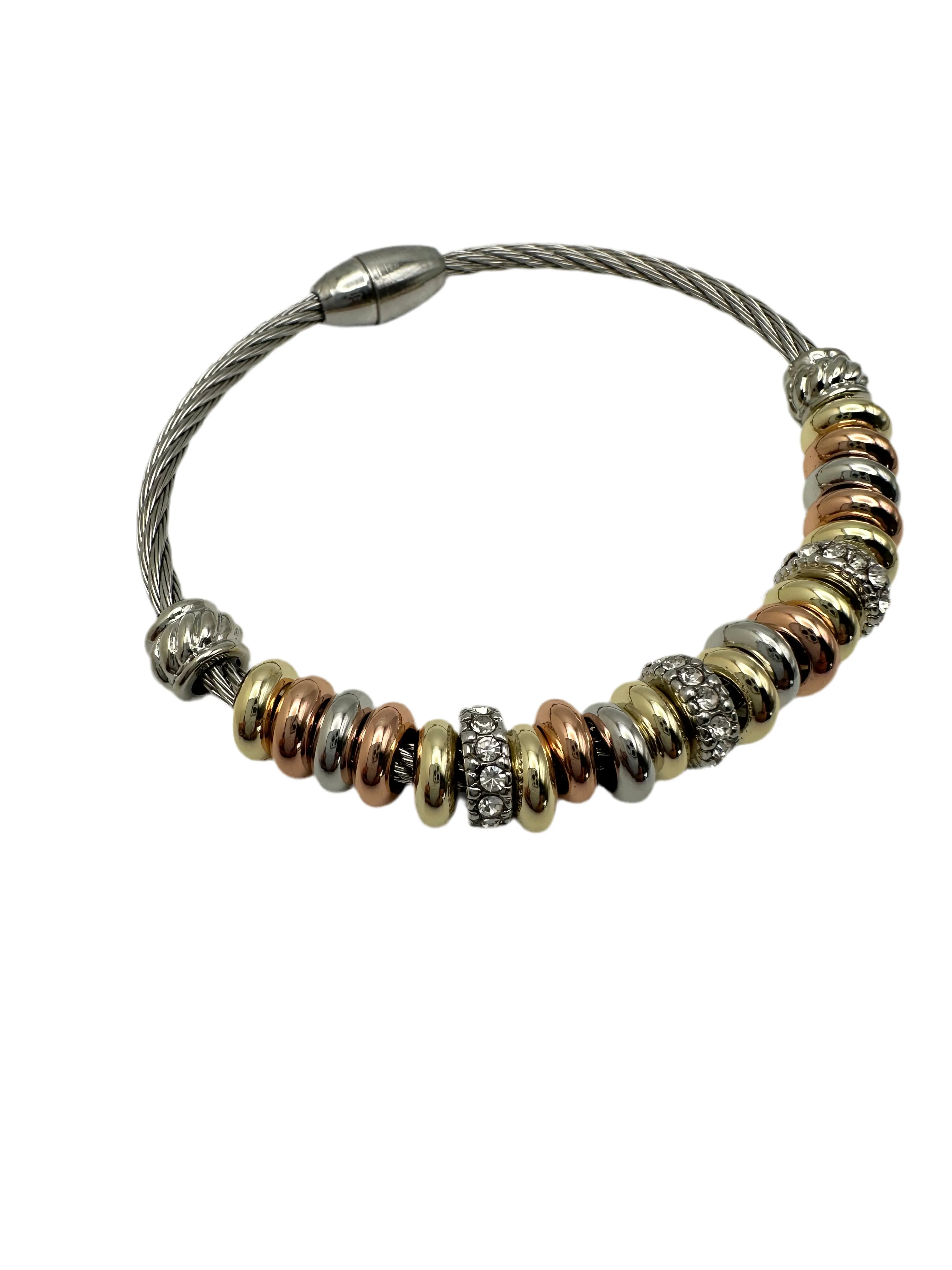 Tri-tone Cable Bracelet
